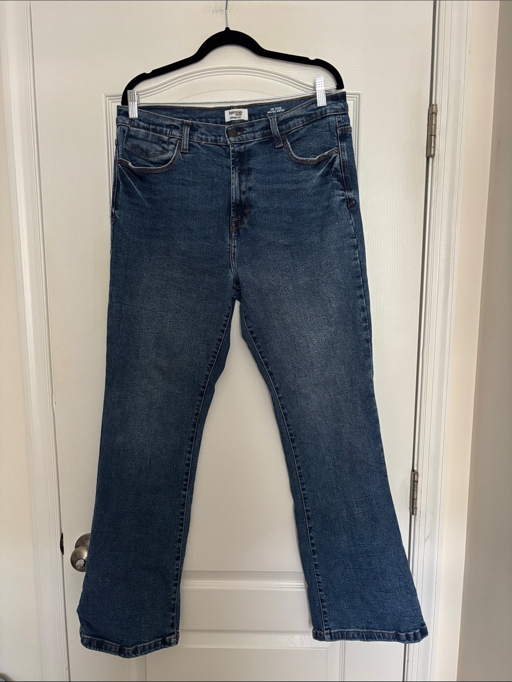 Kensie Women's Dark Blue Boot-Cut Jeans